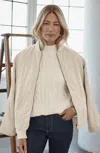 Jjill J.jill Garment-dyed Quilted Zip-front Jacket In Neutral