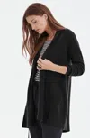 Jjill J.jill Getaway Shawl-collar Cardi In Black