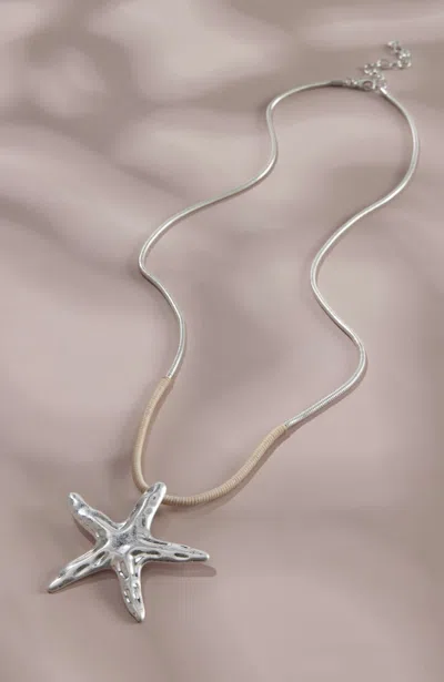 Jjill J.jill Golden Sunset Starfish Pendant In Metallic