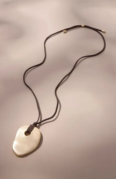 Jjill Goldtone Corded Pendant Necklace