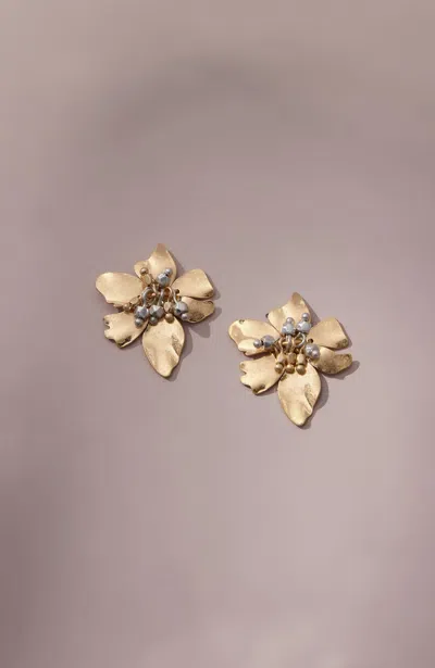 Jjill J.jill Goldtone Flower Earrings