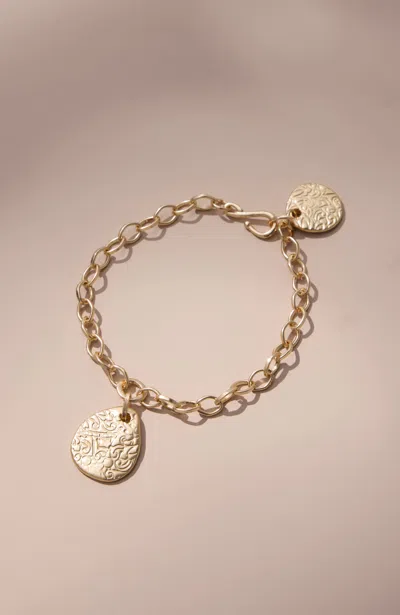 Jjill Goldtone Hammered Coin Bracelet