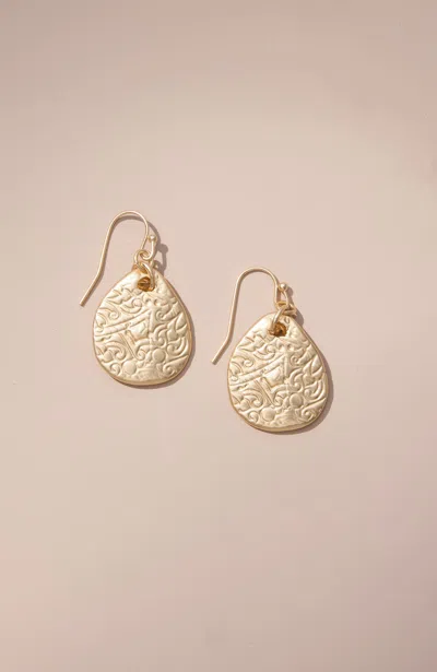Jjill Goldtone Hammered Coin Earrings
