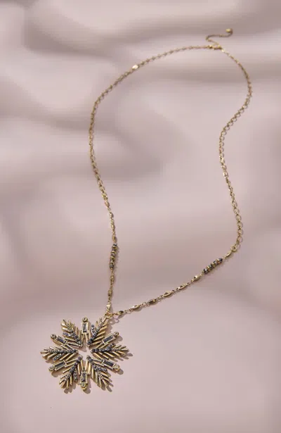 Jjill J.jill Goldtone Snowflake Pendant Necklace