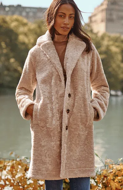 Jjill J.jill Gramercy Sherpa Coat In Limestone
