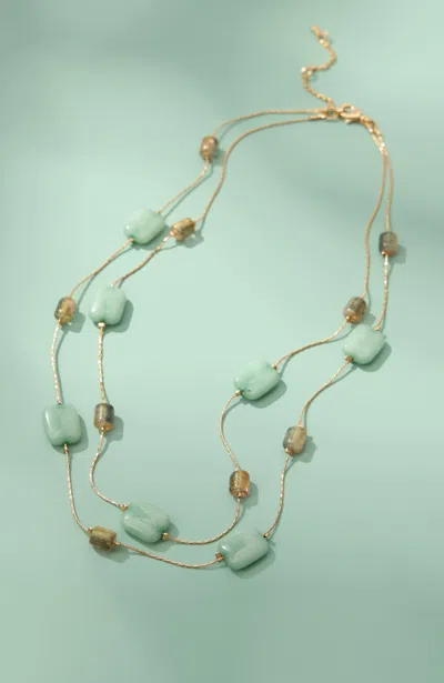 Jjill Green Aventurine Multistrand Necklace