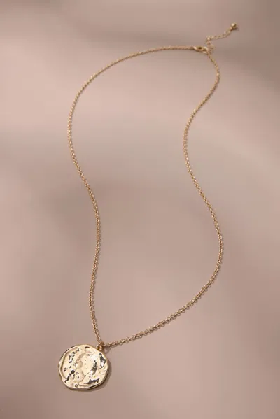 Jjill Hammered Coin Pendant In Gold
