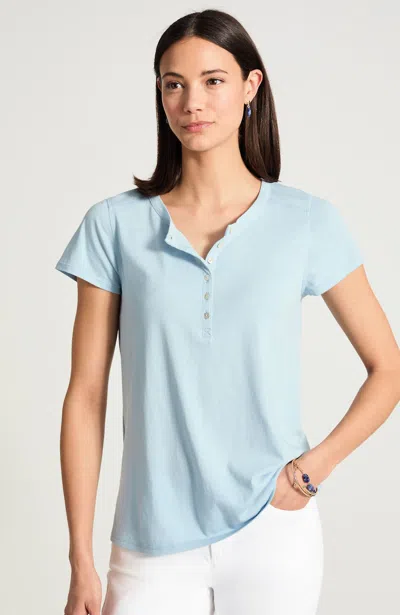 Jjill Henley Tee Shirt In Blue