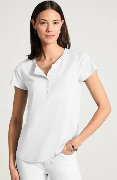 Jjill Henley Tee Shirt In White