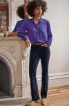 Jjill J.jill High-rise Corduroy Boot-cut Jeans In Navy Blue