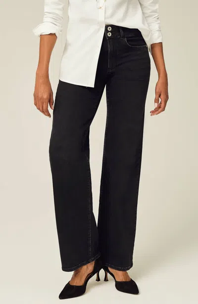 Jjill J.jill High-rise Creased-front Full-leg Jeans In Basalt Wash
