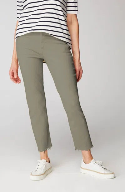Jjill J.jill High-rise Fringe-hem Crops In Light Caraway
