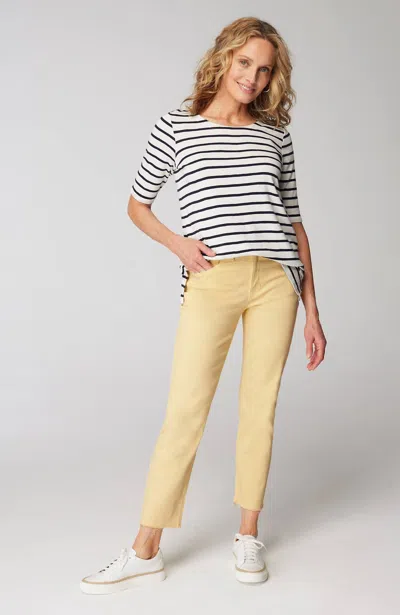 Jjill J.jill High-rise Fringe-hem Crops In Light Pollen
