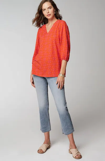 Jjill J.jill High-rise Fringe-hem Crops In Surrey Wash