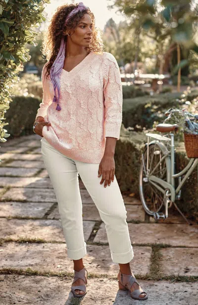 Jjill J.jill High-rise Straight-leg Cuffed Jeans In Light Barley