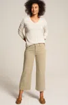 Jjill J.jill High-rise Trapunto-stitched Wide-leg Jeans In Light Vintage Canvas