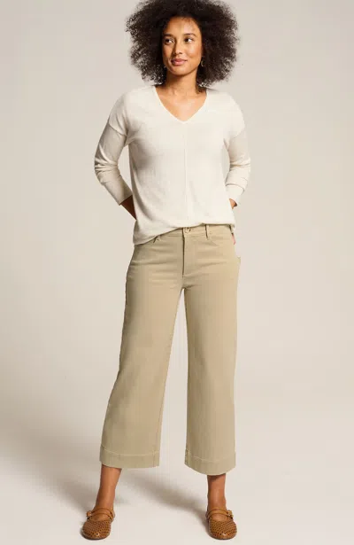 Jjill J.jill High-rise Trapunto-stitched Wide-leg Jeans In Light Vintage Canvas