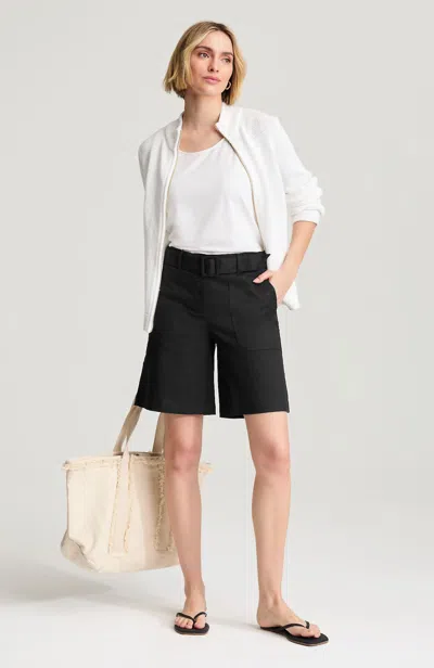 Jjill High-rise Belted Shorts In White