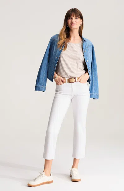 Jjill High-rise Straight-leg Cropped Jeans In White