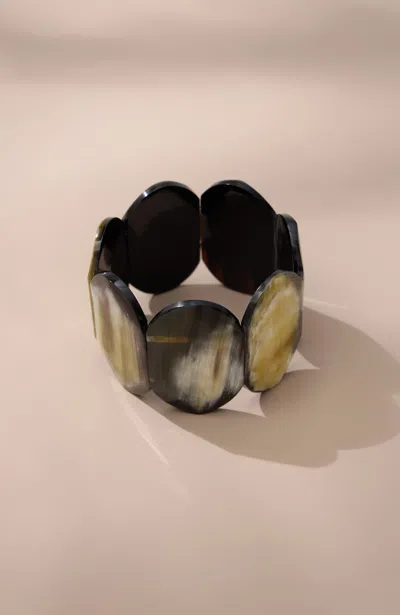 Jjill Horn Beaded Stretch Bracelet In Multi