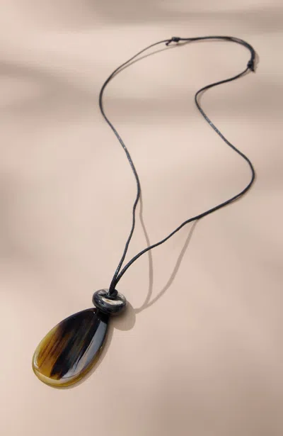 Jjill Horn Statement Pendant In Gold
