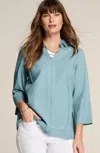 Jjill J.jill Indigo Collared Popover In Camden Wash