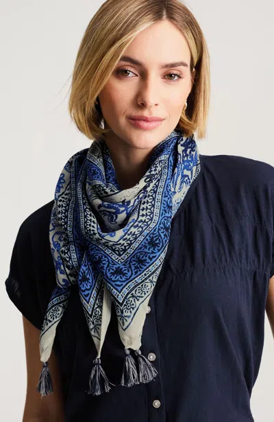 Jjill Intricate-border Square Scarf In Multi