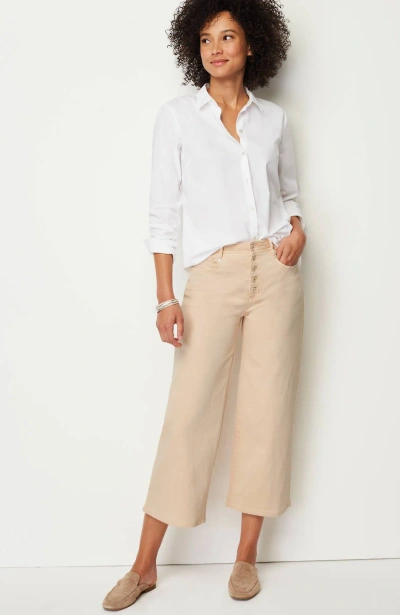 Jjill J.jill High-rise Button-fly Jeans In Light French Beige