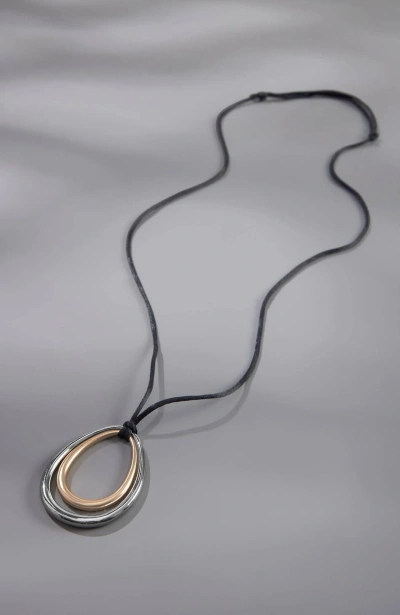 Jjill J.jill Modern Elements Pendant Necklace In Silvertone,goldtone