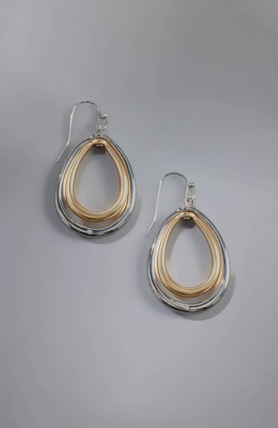 Jjill J.jill Modern Elements Ring Earrings In Silvertone,goldtone