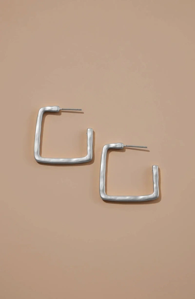 Jjill J.jill Offshore Square Hoops In Metallic