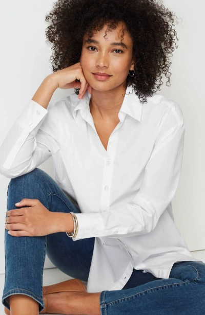 Jjill J.jill Oversized Cotton Poplin Tunic In White