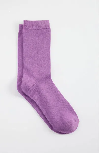 Jjill J.jill Rayon From Bamboo-blend Crew Socks In Purple