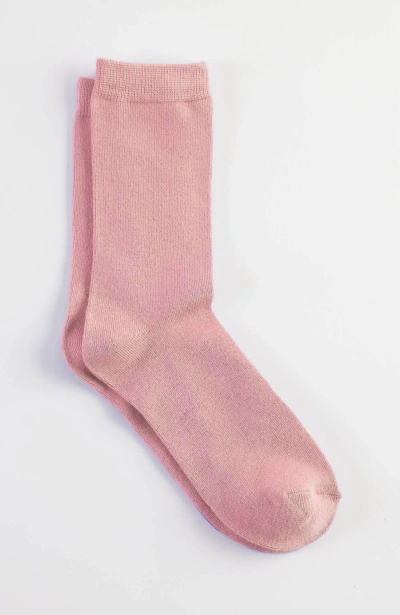 Jjill J.jill Rayon From Bamboo-blend Crew Socks In Pink
