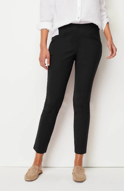 Jjill J.jill Versatile Cotton-stretch Slim-leg Pants In Black