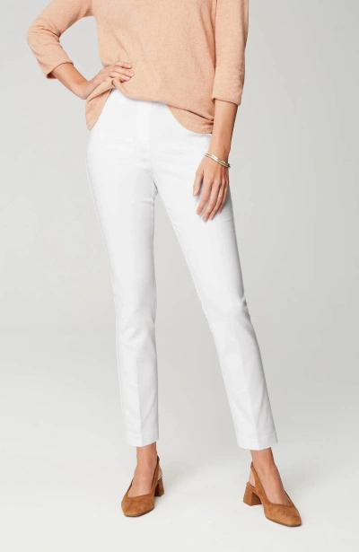 Jjill J.jill Versatile Cotton-stretch Slim-leg Pants In White