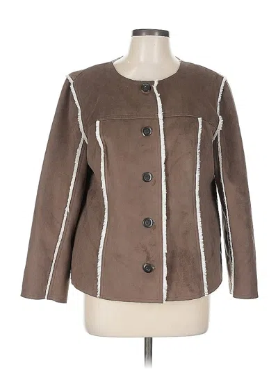 Pre-owned Jjill Jacket In Brown