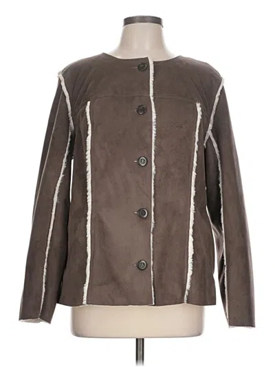 Pre-owned Jjill Jacket In Brown