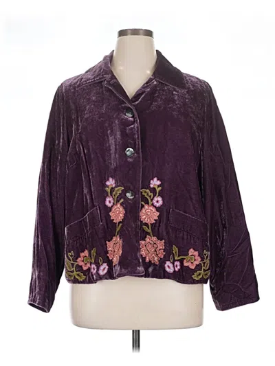 Pre-owned Jjill Jacket In Purple