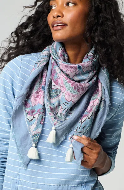 Jjill J.jill Jeweled Jacobean Square Scarf In Soft Harbor Multi