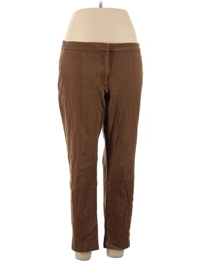 Pre-owned Jjill Khaki Pant In Brown