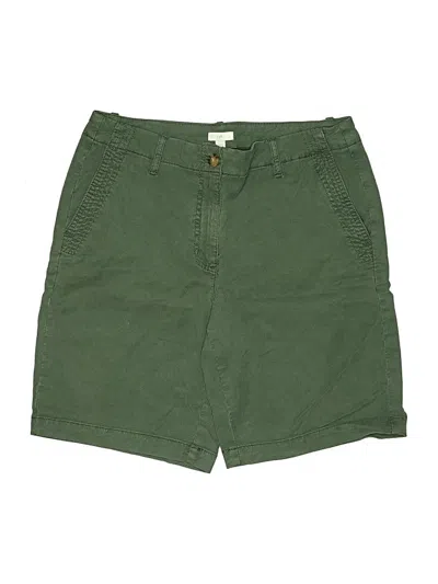 Pre-owned Jjill Khaki Shorts In Green