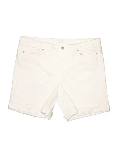 Pre-owned Jjill Khaki Shorts In Ivory
