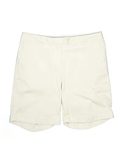 Pre-owned Jjill Khaki Shorts In White