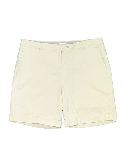 Pre-owned Jjill Khaki Shorts In White
