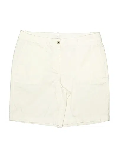 Pre-owned Jjill Khaki Shorts In White