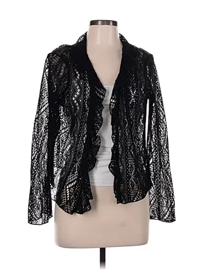 Pre-owned Jjill Kimono In Black