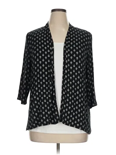 Pre-owned Jjill Kimono In Black