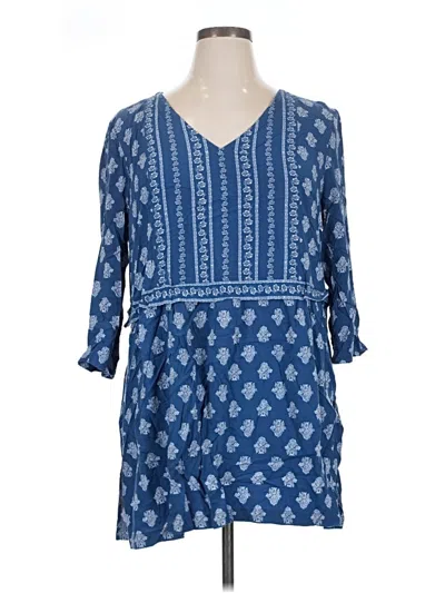 Pre-owned Jjill Kimono In Blue