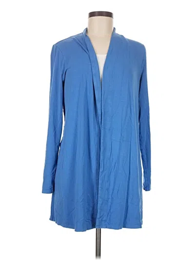 Pre-owned Jjill Kimono In Blue